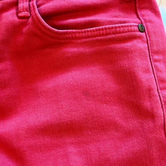 Anthropologie Pilcro Script Red High-Rise Crop Flare Jeans Size 26 - Picture 12 of 15